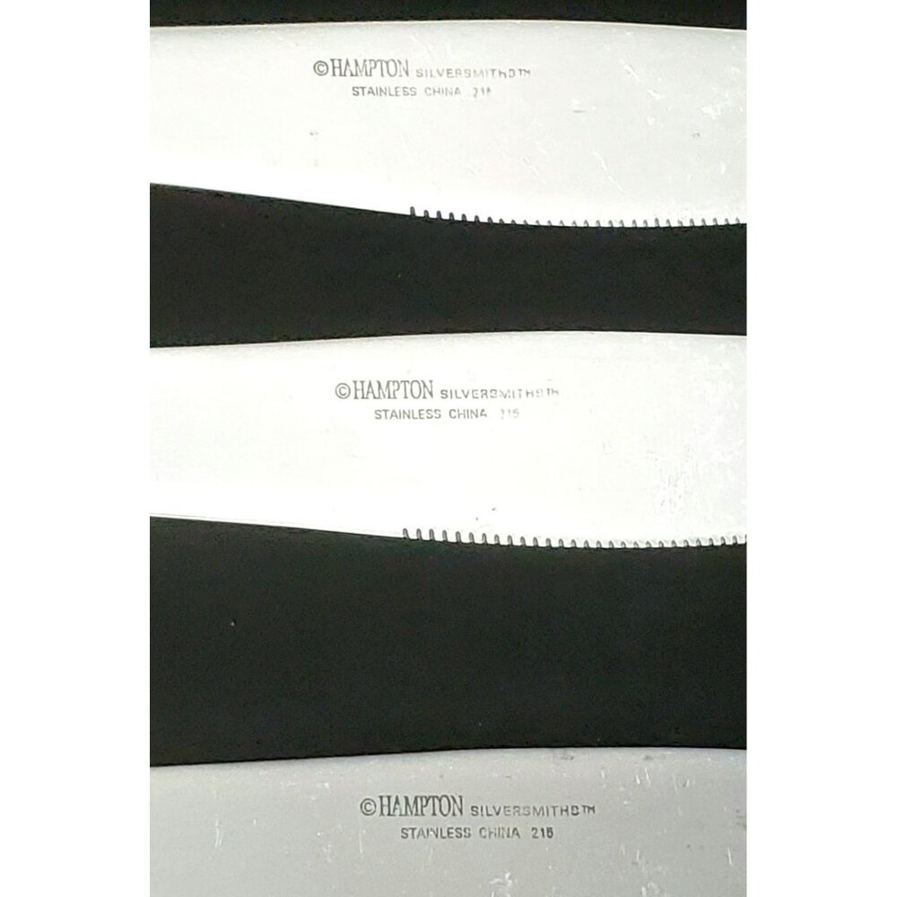 Hampton Silversmiths Katrinka 3 Dinner Knives Stainless Replacement Knife Glossy - Picture 4 of 5